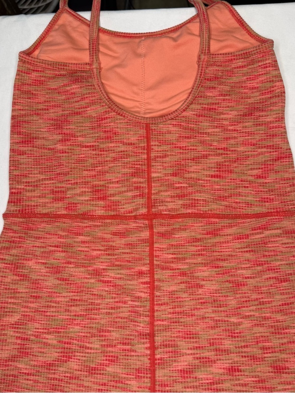 JoyLab heathered coral/orange-pink blend Open Back Bodysuit Romper - Picture 11 of 16